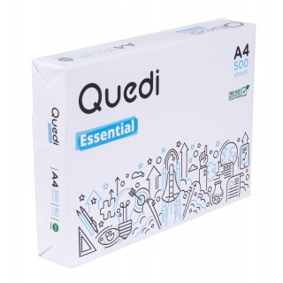 Papier ksero QUEDI ESSENTIAL A4, A4, klasa C, 80gsm, 500ark., Papier do kopiarek, Papier i etykiety