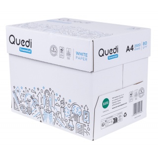 Papier ksero QUEDI ESSENTIAL A4, A4, klasa C, 80gsm, 500ark., Papier do kopiarek, Papier i etykiety