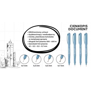 CIENKOPIS CENTROPEN 0,5MM CZARNY, Podkategoria, Kategoria