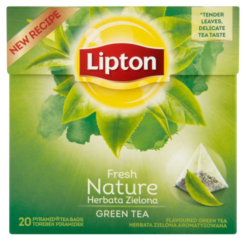 HERBATA LIPTON GREEN NATURE PIRAMIDKI 20T. ZIELONA, Podkategoria, Kategoria