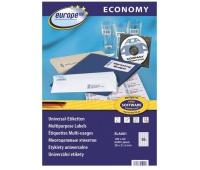 ETYKIETY UNIWERSALNE EUROPE A4 38x21,2mm.100ark. AVERY ZWECKFORM, Etykiety samoprzylepne i inne, Galanteria papiernicza