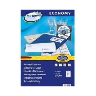 ETYKIETY UNIWERSALNE EUROPE A4 70x36mm.100ark. AVERY ZWECKFORM, Etykiety samoprzylepne i inne, Galanteria papiernicza