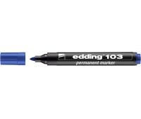 Marker permanentny e-103 EDDING, niebieski, Markery, Artykuły do pisania i korygowania