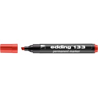 Marker permanentny e-133 EDDING, czerwony, Markery, Artykuły do pisania i korygowania