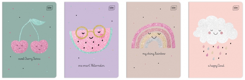 ZESZYT A5 32K.TRZY LINIE KOLOROWE GLITTER /10/, Podkategoria, Kategoria