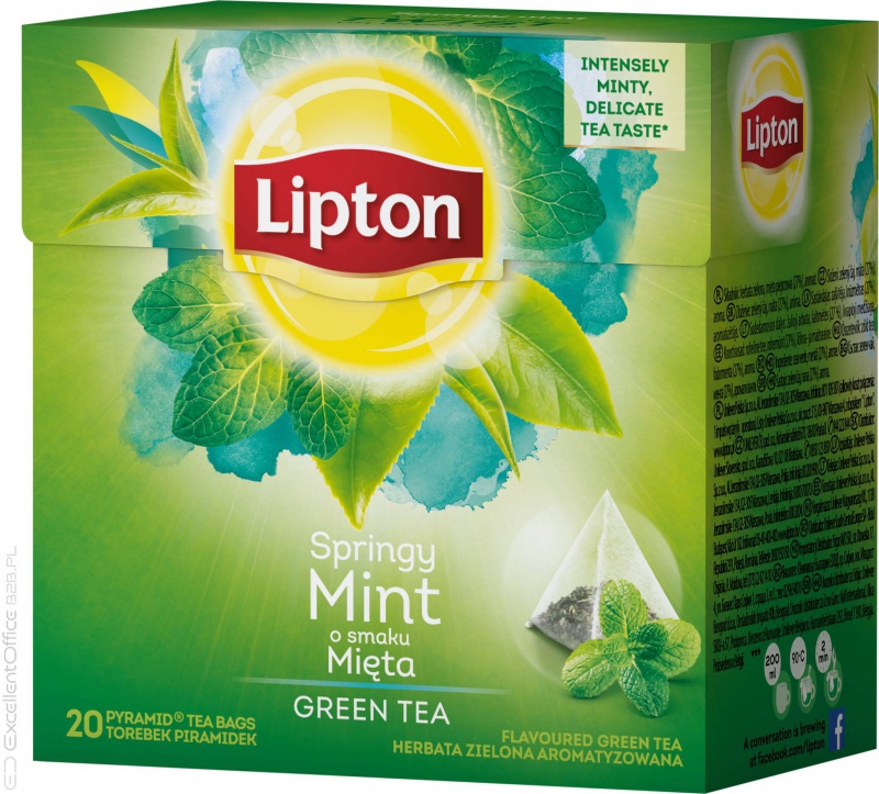 HERBATA LIPTON PIRAMIDKI 20T. ZIELONA Z MIĘTĄ, Podkategoria, Kategoria