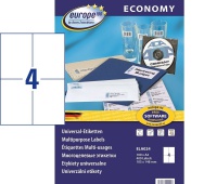 ETYKIETY UNIWERSALNE EUROPE A4 105x148mm.100ark. AVERY ZWECKFORM, Etykiety samoprzylepne i inne, Galanteria papiernicza