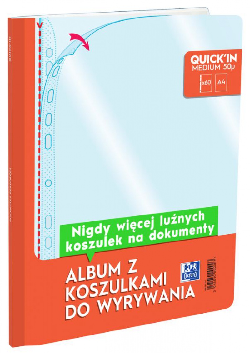 ALBUM Z KOSZULKAMI DO WYRYWANIA OXFORD A4 60K., Podkategoria, Kategoria