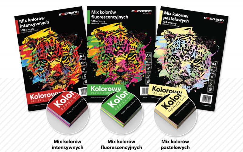 PAPIER KSERO A4 MIX KOL.PASTEL.80gr.5x50ark., Podkategoria, Kategoria