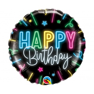 BALON FOLIOWY 18" QL RND HAPPY BIRTHDAY NEON.NAPIS, Podkategoria, Kategoria