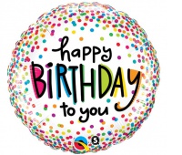 BALON FOLIOWY 18" QL CIR HAPPY BIRTH.POSYP.GROSZK., Podkategoria, Kategoria