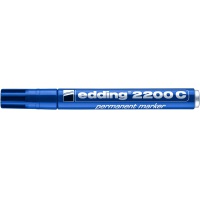 Marker permanentny e-2200 C EDDING, 1-5 mm, niebieski, Markery, Artykuły do pisania i korygowania