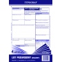 List przewozowy krajowy 4-odcinkowy bloczek, A4, TYPOGRAF, 01210, Transportowe, Druki akcydensowe