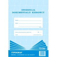 Ewidencja dokumentacji kierowcy, A4, TYPOGRAF, 02157, offsetowy, Transportowe, Druki akcydensowe