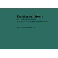 Ewidencja czasu pracy kierowcy "Tageskontrollblatter" (w języku niemieckim), A5, TYPOGRAF, 02264, offsetowy, Transportowe, Druki akcydensowe
