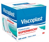 Universal plaster, VISCOPLAST Prestovis Plus, super strong, fabric, 10cmx8cm, 100 pcs