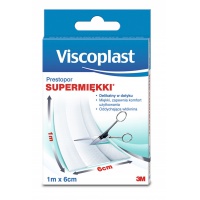Plaster do cięcia VISCOPLAST Prestopor, supermiękki, na wł&oacute;knie, 6cmx1m, Plastry, apteczki, Artykuły higieniczne i dozowniki