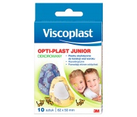 Plaster okulistyczny VISCOPLAST Optiplast Junior, dekorowany, 62x50mm, 10szt., Plastry, apteczki, Artykuły higieniczne i dozowniki