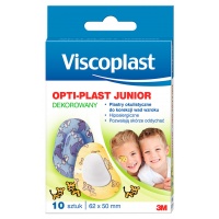 Plaster okulistyczny VISCOPLAST Optiplast Junior, dekorowany, 62x50mm, 10szt., Plastry, apteczki, Artykuły higieniczne i dozowniki