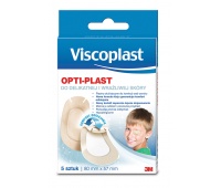 Plaster okulistyczny VISCOPLAST Optiplast, wrażliwa skóra, 80x57mm, 5szt., Plastry, apteczki, Artykuły higieniczne i dozowniki