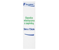 Opaska elastyczna z zapinką VISCOPLAST, 15cmx5m, Plastry, apteczki, Artykuły higieniczne i dozowniki