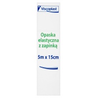 Bandage roll, flexible, with security pin, VISCOPLAST, 15cmx5m