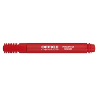 Marker permanentny OFFICE PRODUCTS, okrągły, 1-3mm (linia), czerwony, Markery, Artykuły do pisania i korygowania
