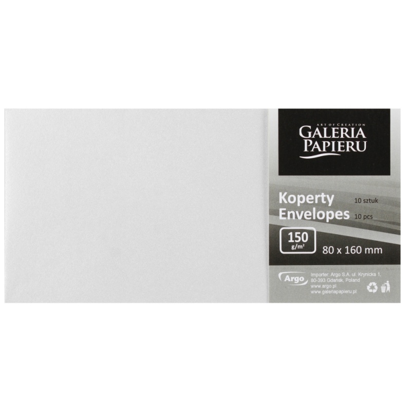 KOPERTY OZD. 80x160mm 150GR.PEARL BIAŁE K /10/, Podkategoria, Kategoria