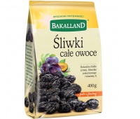 Śliwki suszone całe owoce, Bakalland, 400g, Przekąski, Artykuły spożywcze