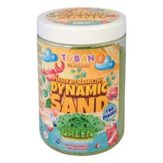 PIASEK DYNAMICZNY 1KG ZIELONY, Kreatywne, Zabawki