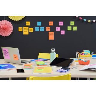 Karteczki samoprzylepne Post-it® Super Sticky, BOOST, 76x127mm, 5x90 kart., Bloczki samoprzylepne, Papier i etykiety