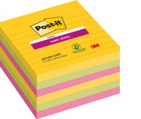 Sticky notes Post-it®CARNIVAL, w linię, 101x101mm, 6x90 sheets