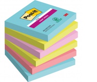 Karteczki samoprzylepne Post-it® Super Sticky, COSMIC, 76x76mm, 6x90 kart., Bloczki samoprzylepne, Papier i etykiety