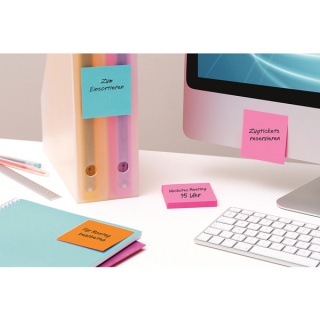 Karteczki samoprzylepne Post-it® Super Sticky, COSMIC, 76x76mm, 6x90 kart., Bloczki samoprzylepne, Papier i etykiety