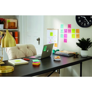 Karteczki samoprzylepne Post-it® Super Sticky, COSMIC, 76x127mm, 6x90 kart., Bloczki samoprzylepne, Papier i etykiety