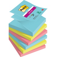Karteczki samoprzylepne Post-it® Super Sticky Z-Notes, COSMIC, 76x76mm, 6x90 kart., Bloczki samoprzylepne, Papier i etykiety