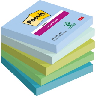 Karteczki samoprzylepne Post-it® Super Sticky, OASIS, 76x76mm, 5x90 kart., Bloczki samoprzylepne, Papier i etykiety