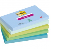 Karteczki samoprzylepne Post-it® Super Sticky, OASIS, 76x127mm, 5x90 kart., Bloczki samoprzylepne, Papier i etykiety