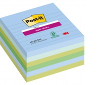 Karteczki samoprzylepne Post-it® Super Sticky XL, OASIS, w linię, 101x101mm, 6x90 kart., Bloczki samoprzylepne, Papier i etykiety