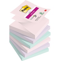 Karteczki samoprzylepne Post-it® Super Sticky Z-Notes, SOULFUL, 76x76mm, 6x90 kart., Bloczki samoprzylepne, Papier i etykiety