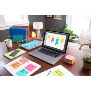 Karteczki samoprzylepne Post-it®, POPTIMISTIC, 76x76mm, 6x100 kart., Bloczki samoprzylepne, Papier i etykiety