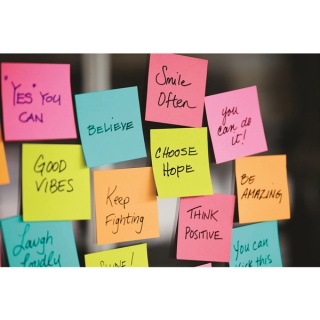 Karteczki samoprzylepne Post-it®, POPTIMISTIC, 76x76mm, 6x100 kart., Bloczki samoprzylepne, Papier i etykiety
