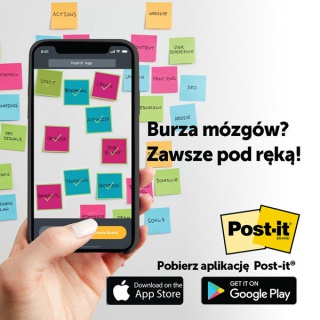 Karteczki samoprzylepne Post-it®, POPTIMISTIC, 76x76mm, 6x100 kart., Bloczki samoprzylepne, Papier i etykiety