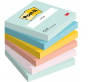 Karteczki samoprzylepne Post-it®, BEACHSIDE, 76x76mm, 6x100 kart., Bloczki samoprzylepne, Papier i etykiety