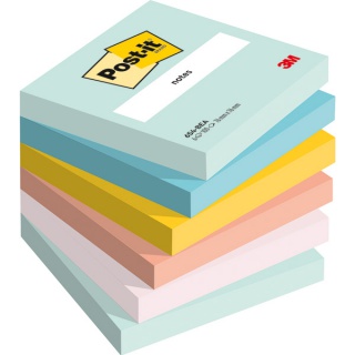 Karteczki samoprzylepne Post-it®, BEACHSIDE, 76x76mm, 6x100 kart., Bloczki samoprzylepne, Papier i etykiety