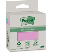 Ekologiczne karteczki samoprzylepne Post-it, 76x76mm, 2x100 kart., jaskraworóżowy, Bloczki samoprzylepne, Papier i etykiety
