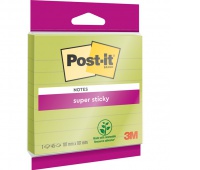 Karteczki samoprzylepne Post-it Super Sticky XL w linię, 101x101mm, 45 kart., zielone, Bloczki samoprzylepne, Papier i etykiety