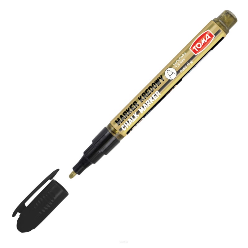 MARKER KREDOWY FINE 1,5MM ZŁOTY, Markery do tablic, Art. do pisania i korygowania