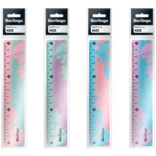 Berlingo Linijka plastikowa 15 cm "Haze" (48 szt.), Linijki, ekierki, kątomierze, Art. kreślarskie