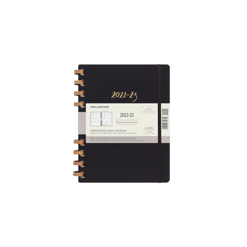 Kalendarz akademicki MOLESKINE LIP22-CZE23 XL, na spirali, twarda oprawa, Kalendarze, Zeszyty i bloki